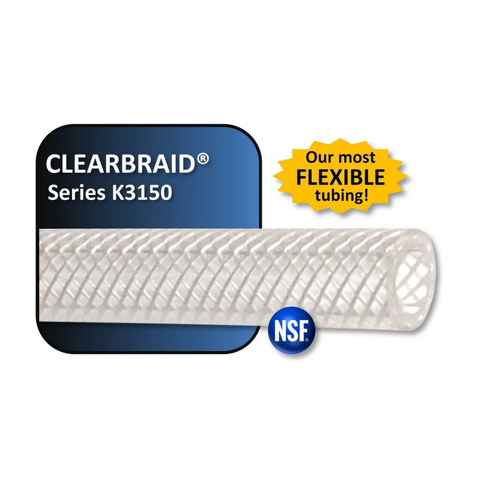 100' - Clearbraid PVC Tubing #K3150 - 5/16" ID x 17/32" OD