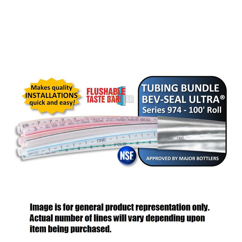 100' - Bev-Seal Ultra Bundle - 10-Line, 10 Ea 3/8" ID