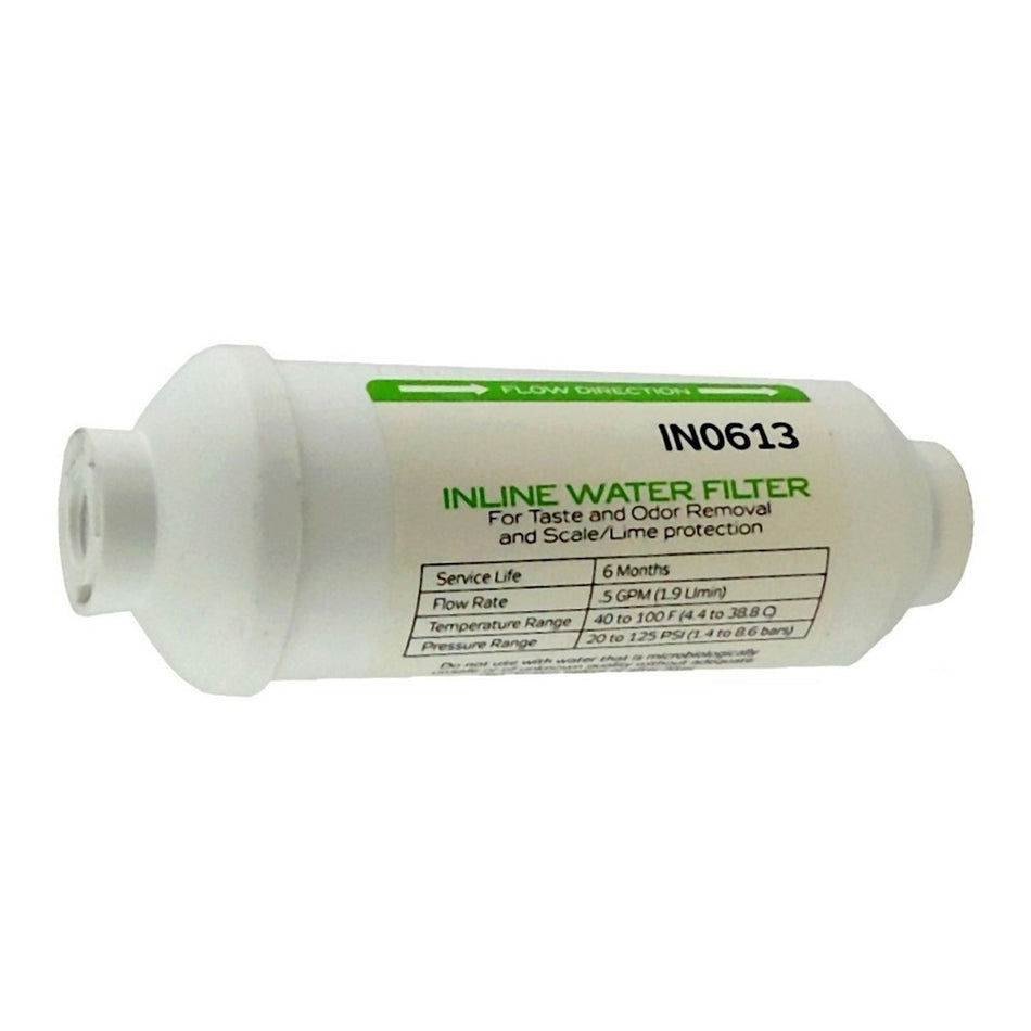 6in In-Line Water Filter 1/4inFpt Coco Gac+Ph