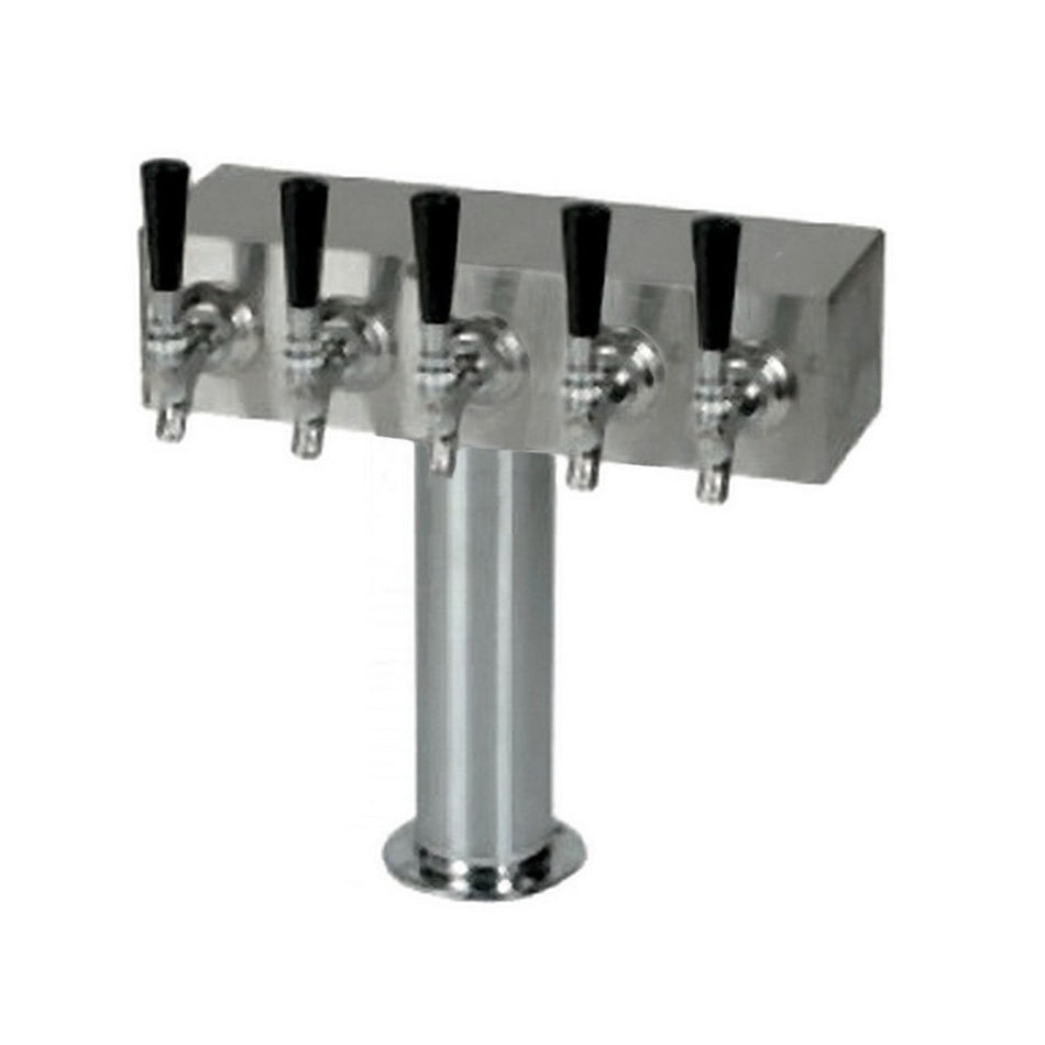 T Tower Air Dispenser - 5-Tap, 3-Inch Diameter, 304 Stainless Steel