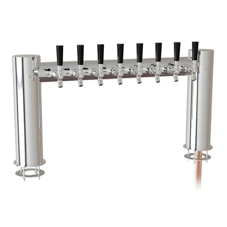 Metron 8-faucet Passthru Tower - Glycol-Cooled, 304 Stainless Steel Construction