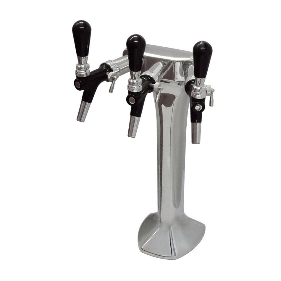 Ibis 3-Tap Chrome Soda Fountain Tower for Dispensing Carbonated water or Non-Carbonated Water