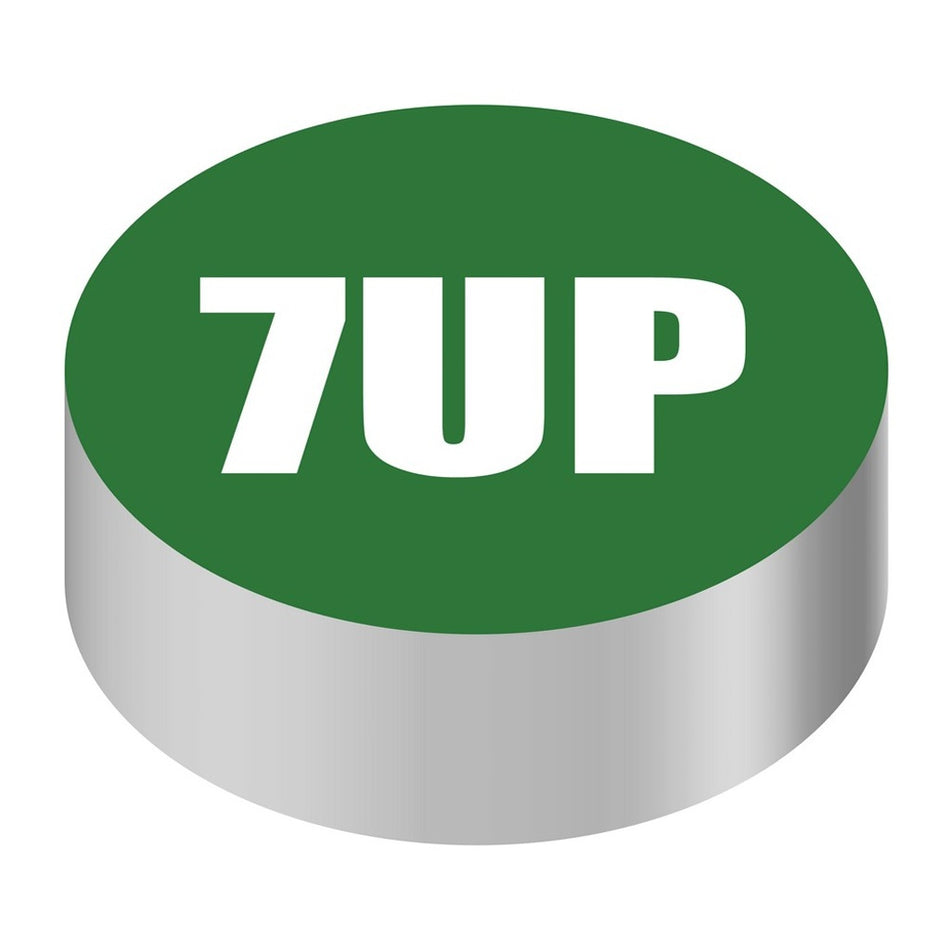 Id Cap-Round Green/White 7-Up