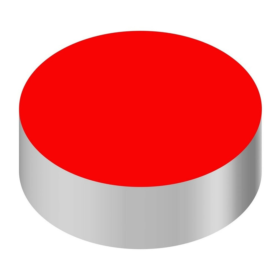 Id Cap-Round Red/No Text Blank