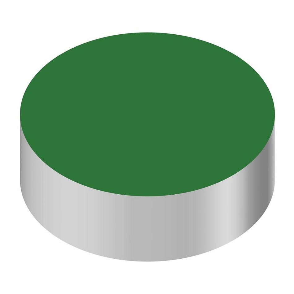 Id Cap-Round Green/No Text Blank