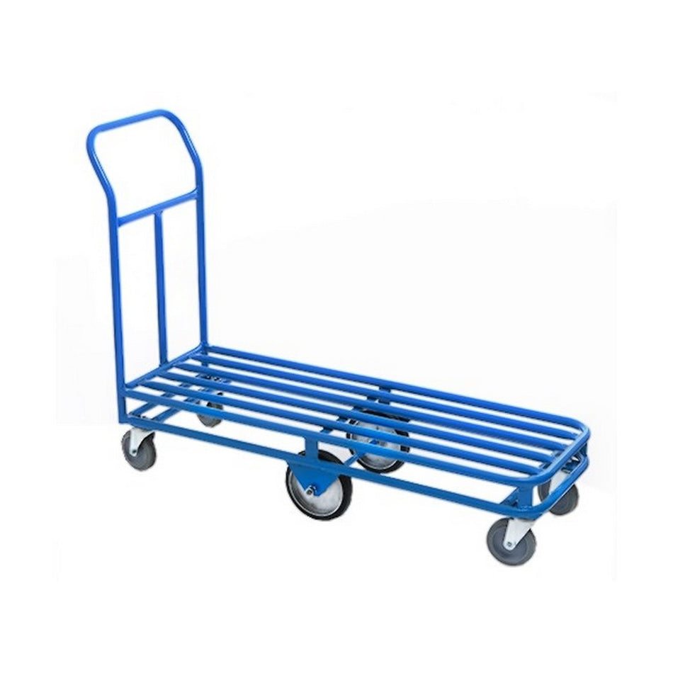 1400lb Capacity Stocking Cart 6-Wheel Blue