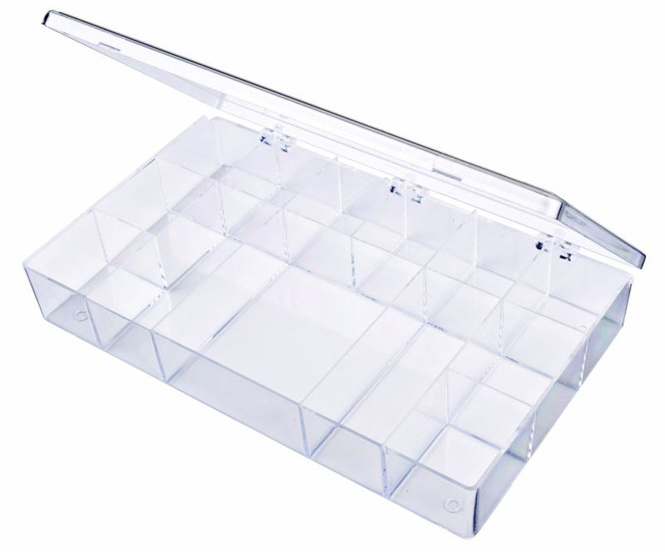 Parts Box-Clear Non-Adjustable Dividers 13 Comp