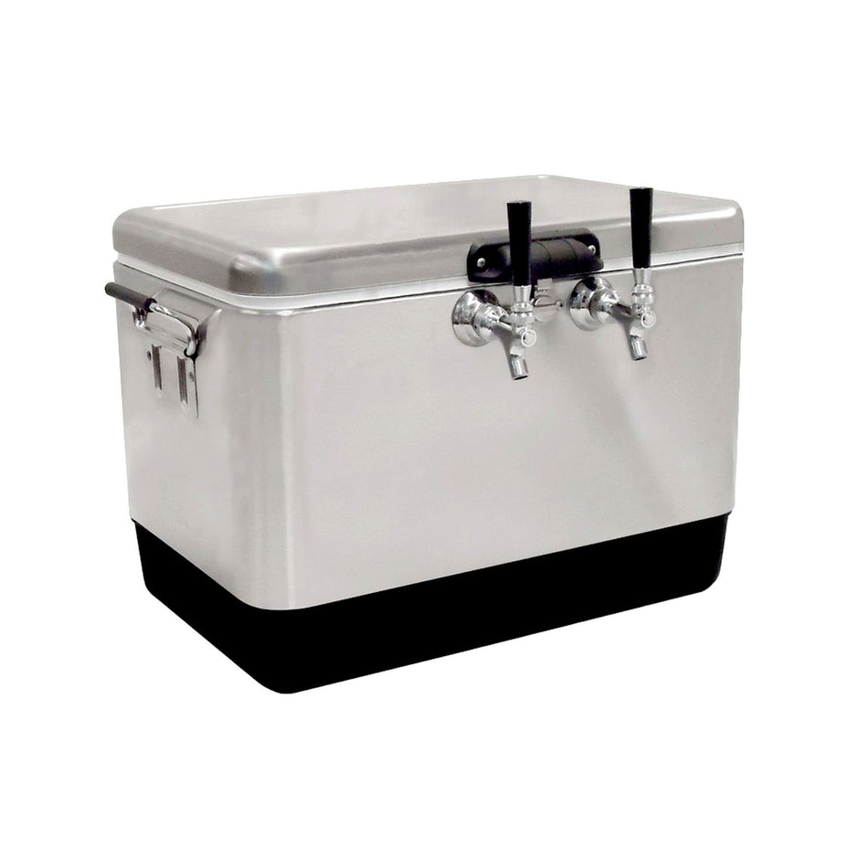 Cold Plate Dispenser with 2 Faucets - 54-Quart, Stainless Steel 304