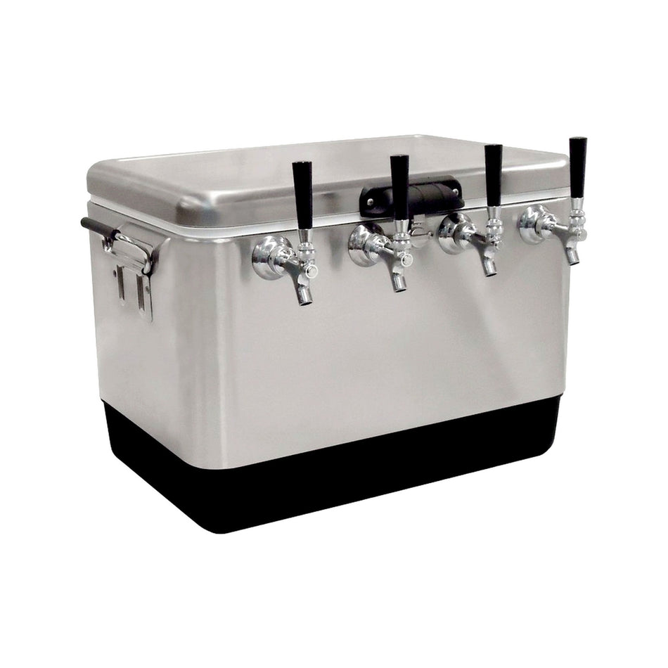 50' Stainless Steel Coil Dispenser: 4 Faucets, 54-Quart Capacity