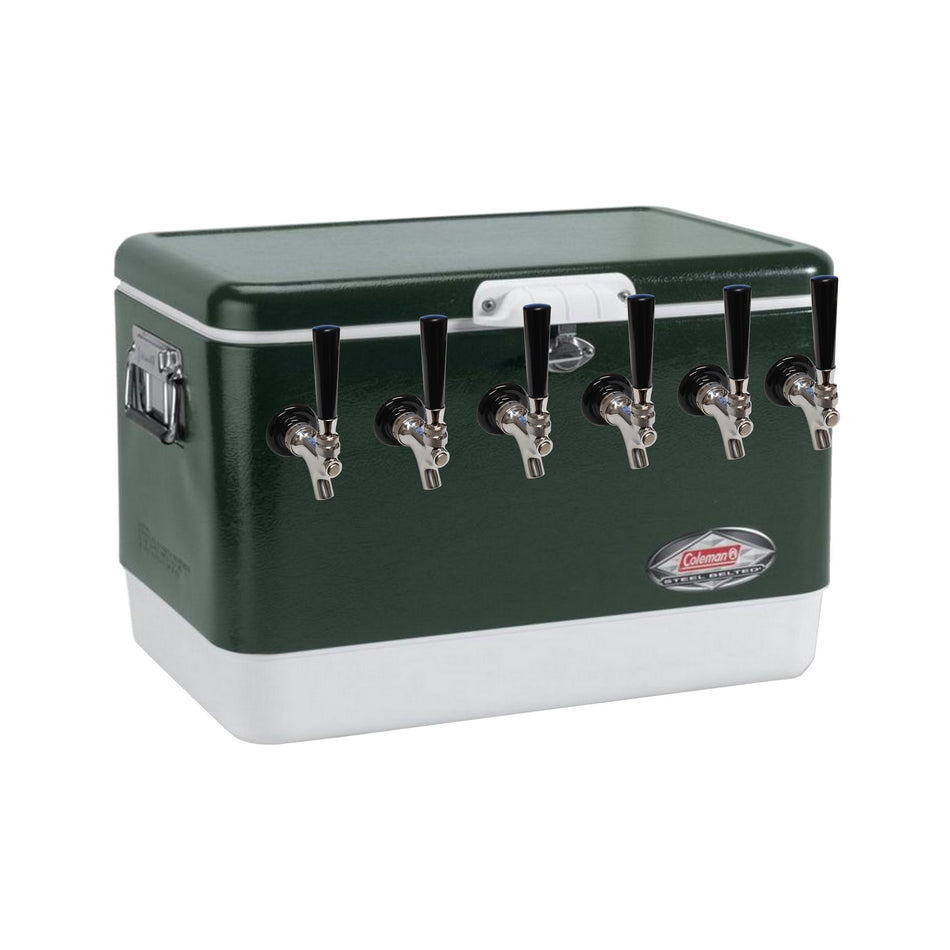 6-Faucet Green Cold Plate Dispenser: 54-Qt Stainless Steel 304