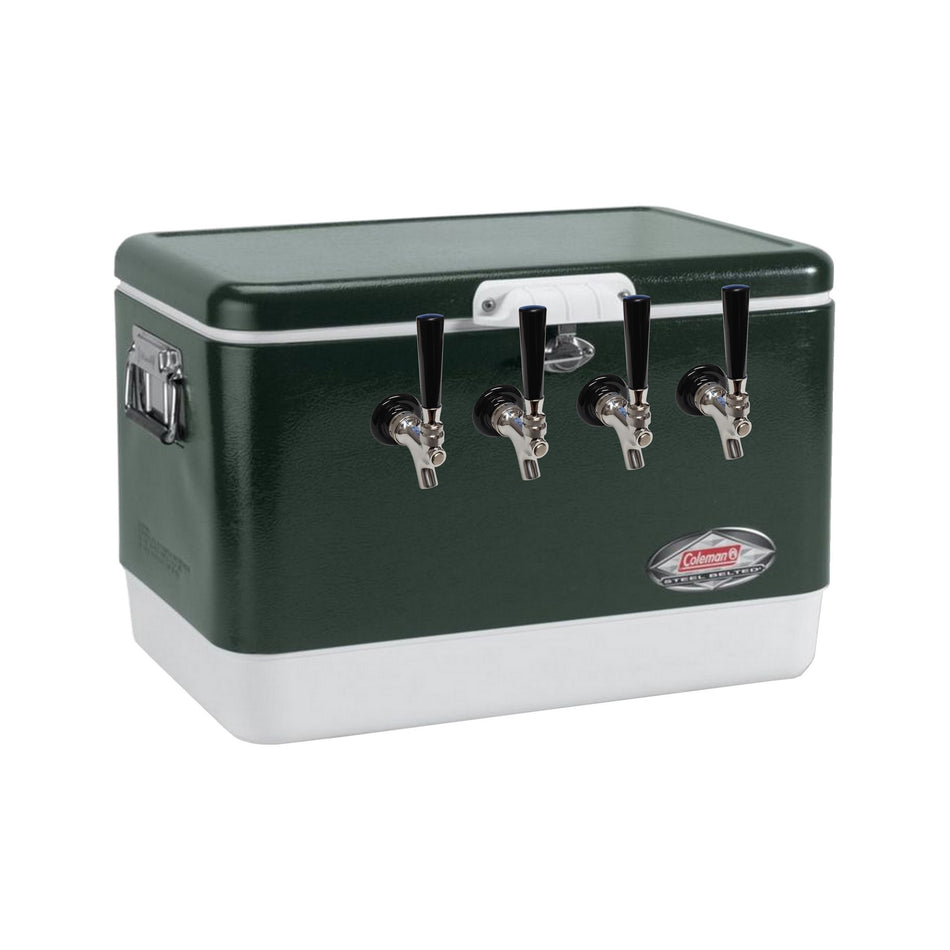 50-foot 4-Tap Coil Dispenser in Green - 54-Quart Stainless Steel 304