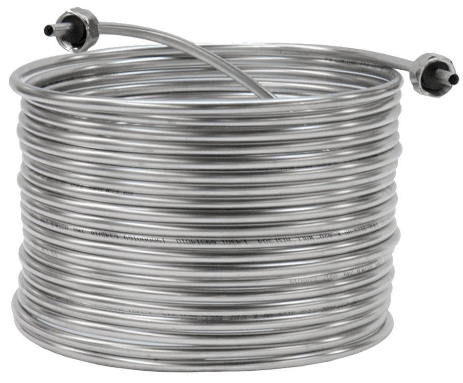 Coil W/Fittings-304 S/S 9-5in-Dia-  50'L - Left