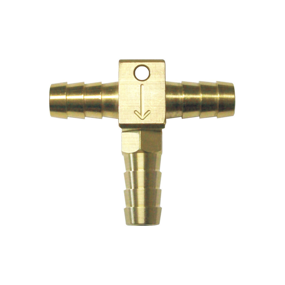 Tee-With Chk Valve 3/8inBarbs-All Brass