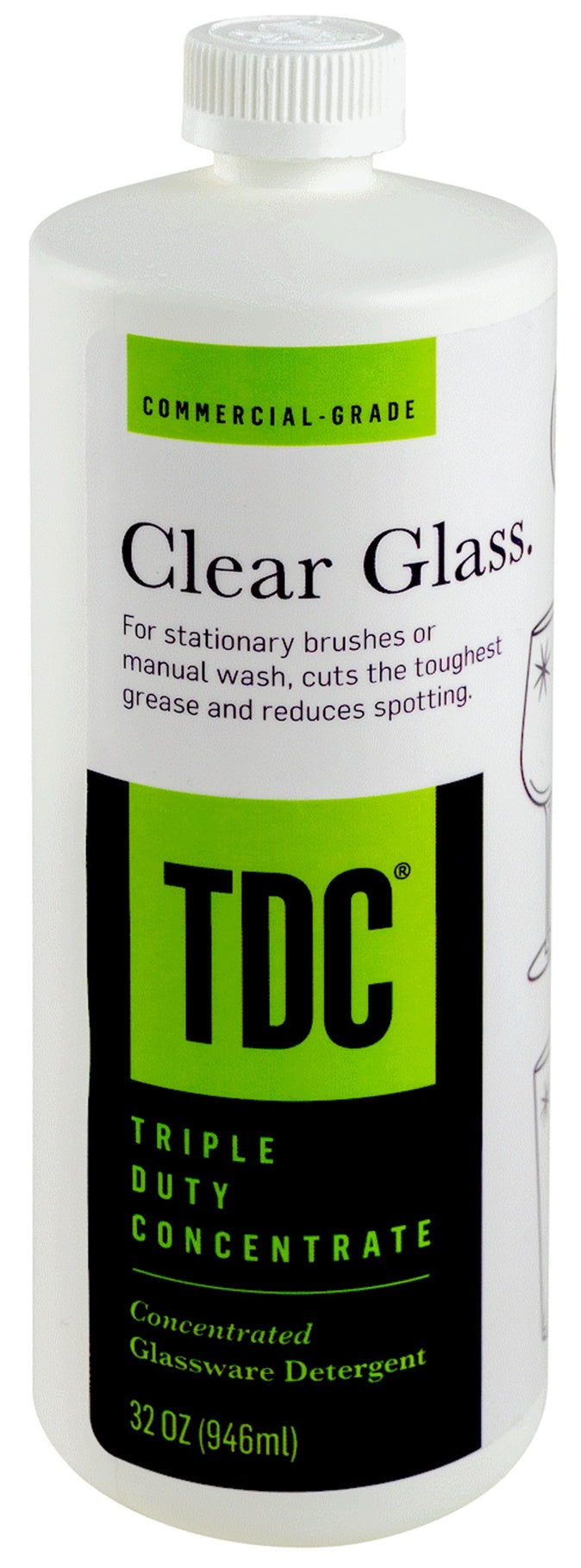 Tdc Manual Glass Washer Detergent 32 Oz