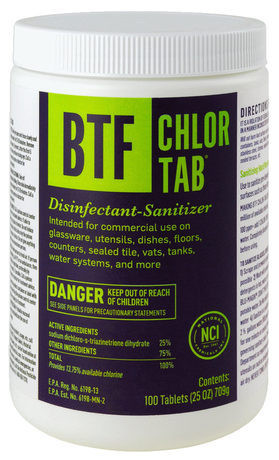 Btf Chlor-Tab Chloromelamine Sanitizer 100 Tabs