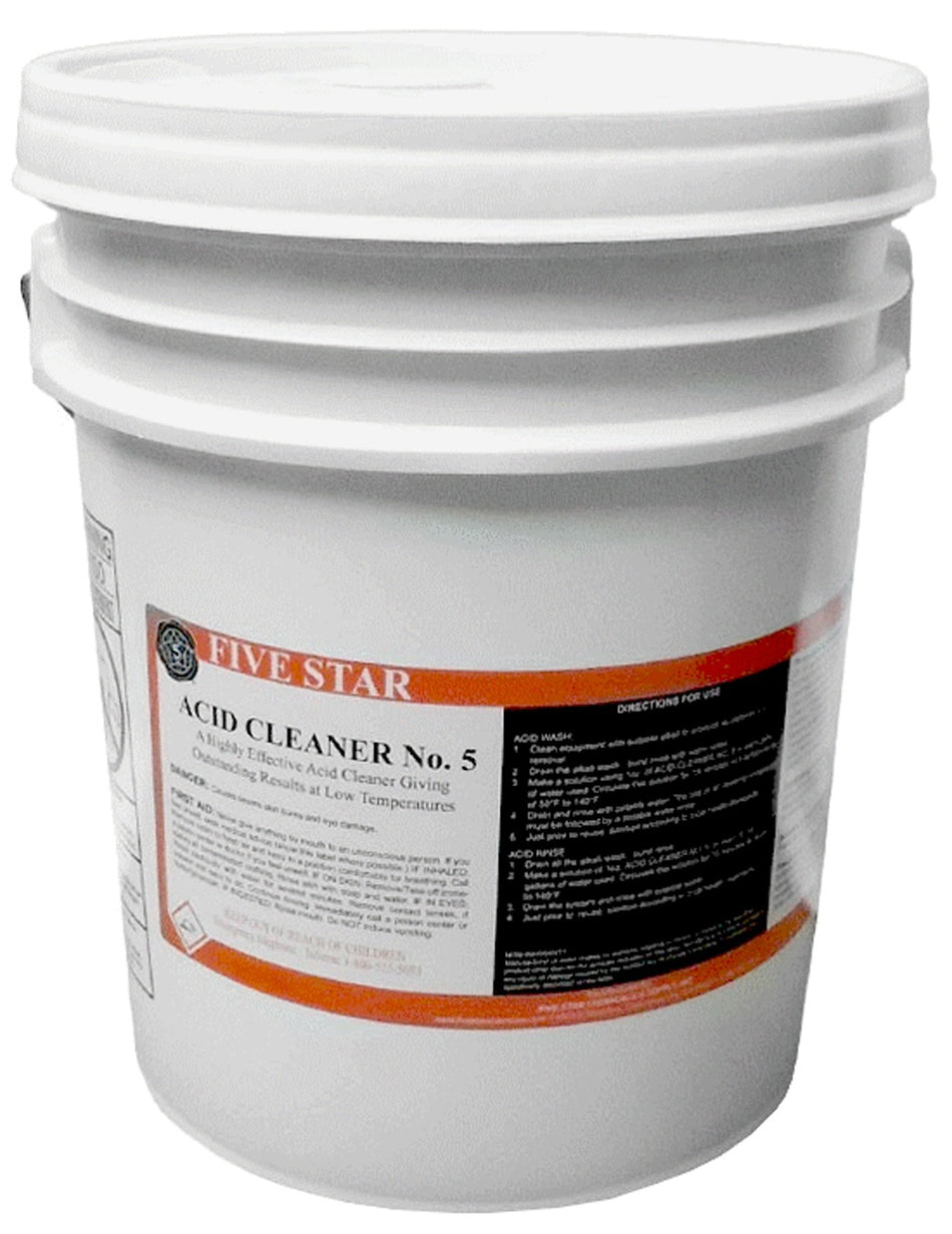 Acid Cleaner #5-For Stainless Steel 5 Gal - 26-AC5-FS05