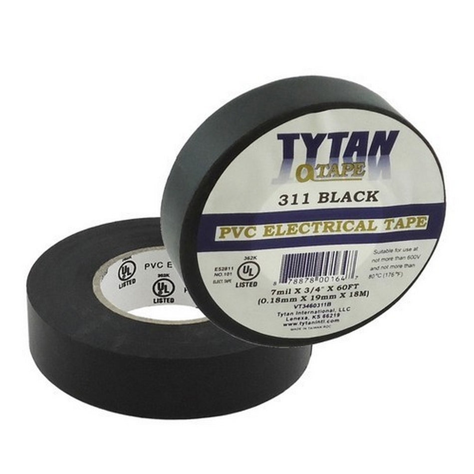 Pvc Electrical Tape-Ul 3/4inW X 60'L Black