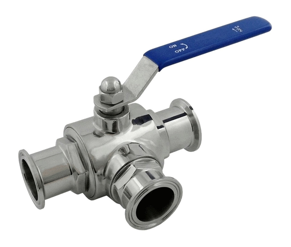 3-Way Ball Valve-Tri Clvr Comp 1-5inCaps