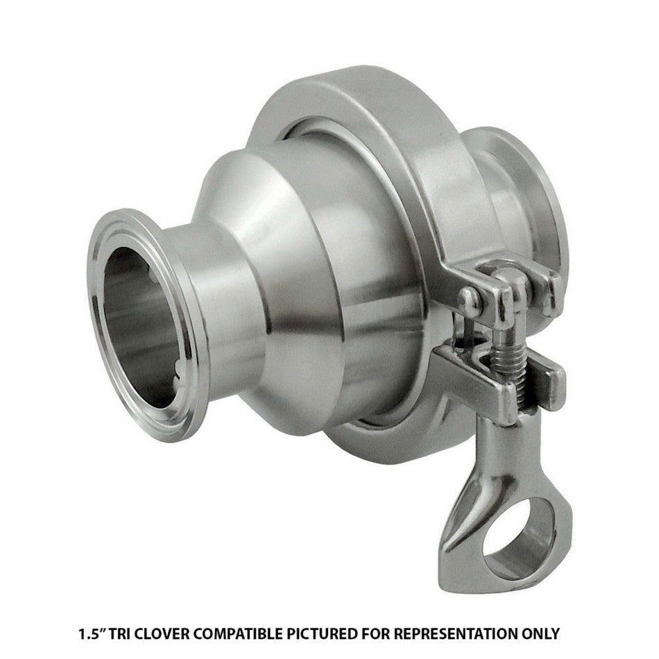 Back Check Valve-Tri Clvr Camp 1inCaps