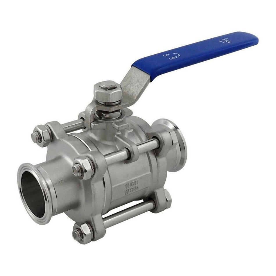 3-Pc Ball Valve-Tri Clvr Comp 1-5inCaps