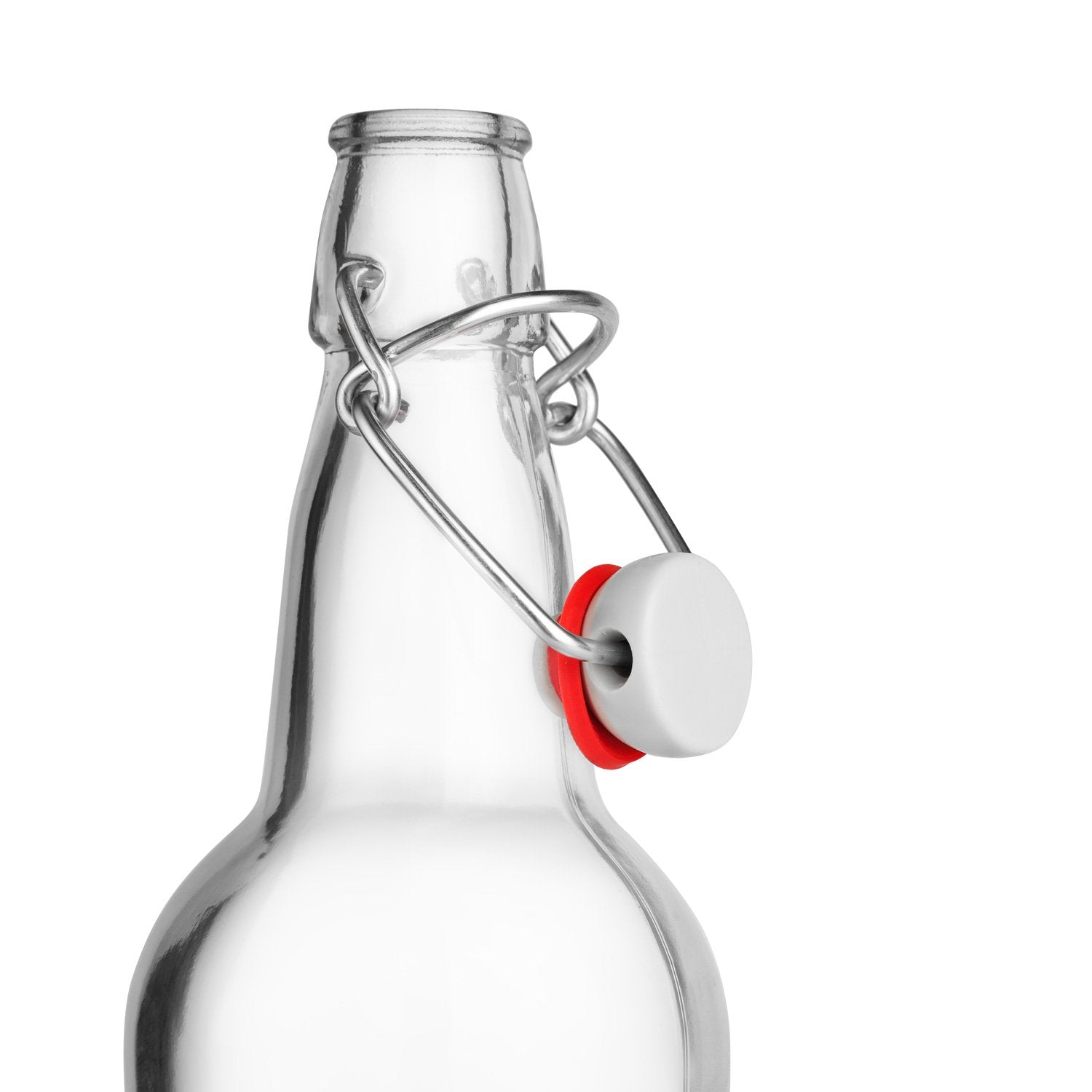 Bellemain Swing Top Grolsch Glass Bottles 16oz - CLEAR - For