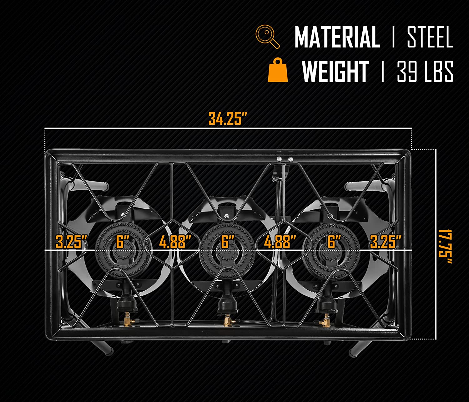 Powerful Portable Propane Stove - 37，000 BTU， Adjustable